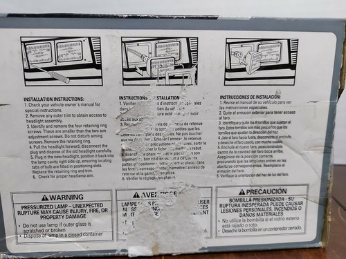 NOS GE 4652 Incandescent Headlight. 4 Headlight System. One Low Beam. 12V (2A1) - Picture 2 of 3
