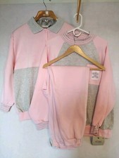 Gitano Sportswear Women 18W Lot 2 Sweatshirts 1 Sweatpants 90s Pink Gray Flaw