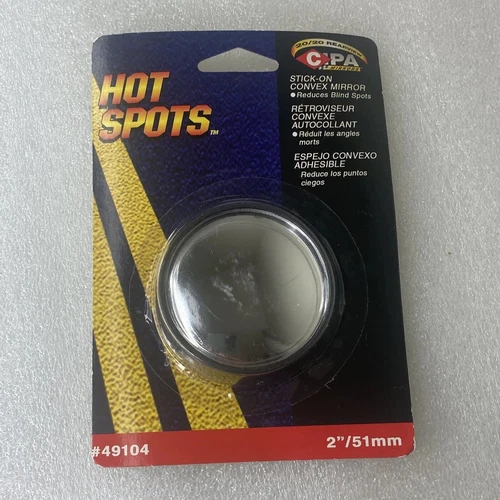 CIPA 49104 HotSpot Mirror Blindspot Round Convex Adjustable Stick-On Mount 2"