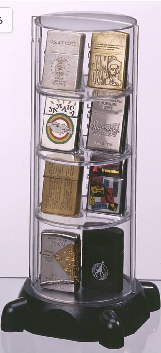 zippo ディスプレイケース ZIPPO ライター コレクションケース 三段 木製 一点物