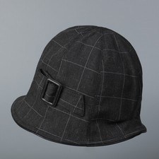 Women Stylish Check Bucket Hat Fisherman Cap Outdoor Sun Protection Hat