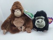 Set of 2 Swibco Puffkins Max Gorilla  Disney Heartbeat Kala Bean Bag No Sound