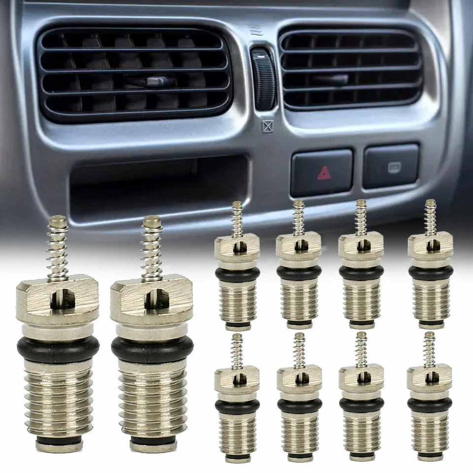 10x AC R134A Válvula Aire Acondicionado Coche Núcleos Agujas Kit Reparación Resistente al Calor, Foto 4 de 4