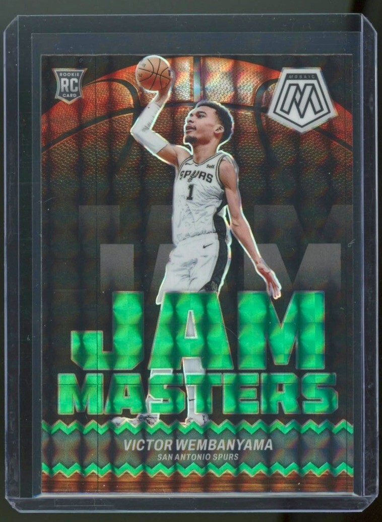 VICTOR WEMBANYAMA 2023-24 Panini Mosaic Green Prizm Jam Masters