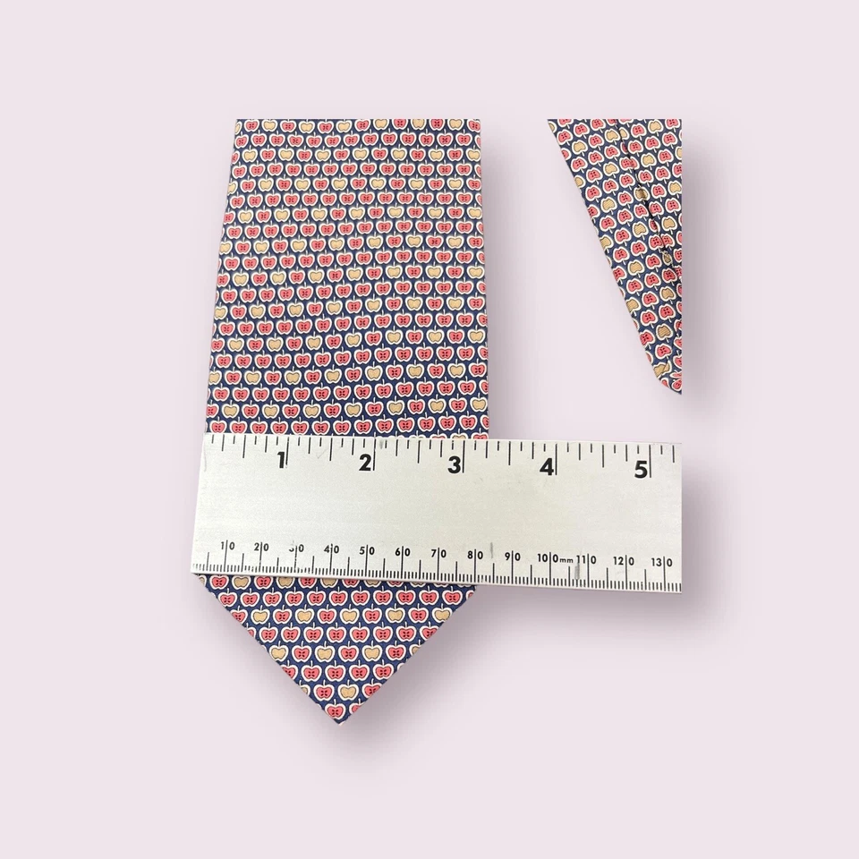 Corbata Jos A Bank Colección Ejecutiva Corbata Geométrica Fruta Manzana 100% Seda Foto 3 de 4