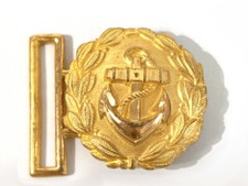 Kriegsmarine, Schloss zum Dolchkoppel ,Buntmetall vergoldet, ungetragenes Stück 