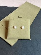 Premium 8mm Dome Freshwater Pearl Stud Earrings S925 Sterling Silver Gift Pouch