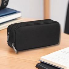 Federm&auml;ppchen Organizer Mehrzweck Tasche mit Doppelrei&szlig;verschluss Schwarz