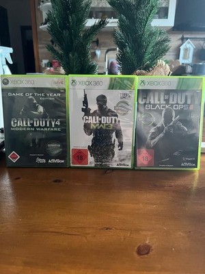 Call Of Duty: Black Ops + MW 3 + Modern Warfare Microsoft Xbox 360 Shooter CoD