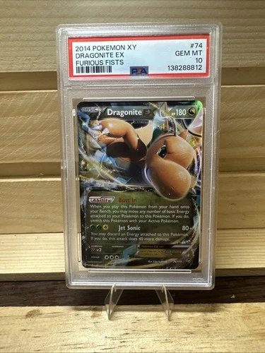 2014 Pokemon XY Furious Fists #74 Dragonite EX PSA 10 Free Shipping