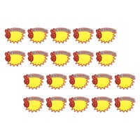 "200 StüCk Einzelhandel Star Burst Schilder 3,5\"X2,8\" Etiketten, Gelb (Stil 43)"