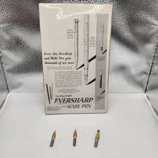 Spencerian  & Ross F George Fountain Pen Gold Point No 42 & Wahl Print AD