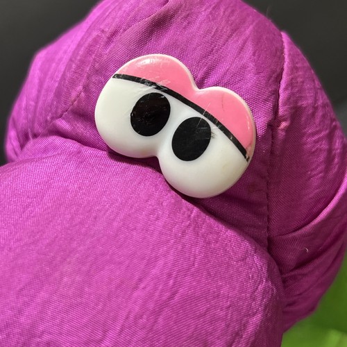Vtg Fisher Price Plush Puffalump Dino Roar Tyrannosaurus Dinosaur Purple Nylon - Picture 8 of 15