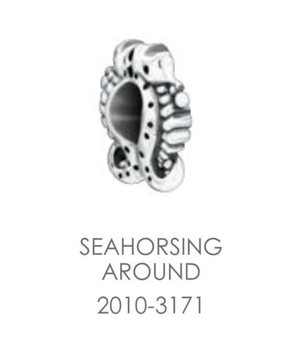 New Chamilia SEAHORSING AROUND Sterling Silver Decorative Spacer Bead 2010-3171 - 第 2/8 張圖片