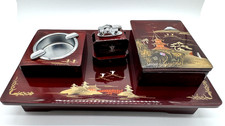Vintage AIZU Japan Lacquer Smoking Set Music ...