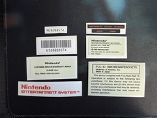 Nintendo NES Console Label Set Bundle 