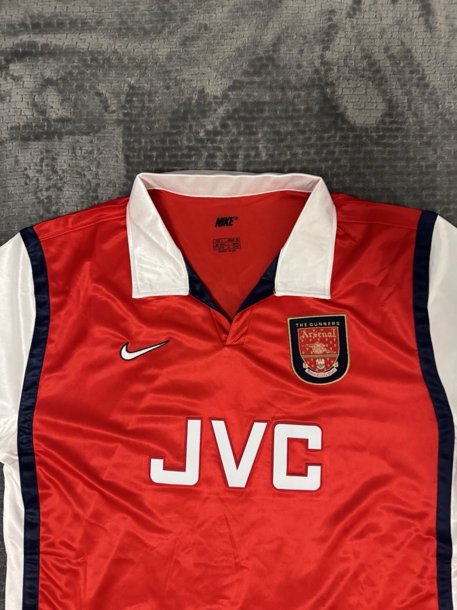 BERGKAMP 10 nike RETRO Arsenal 98/99 Home JVC Men's Jersey