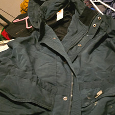 Carhartt Men s Blue Solid Jacket Full Zip Snap Closure Stand-Up Collar Size XL