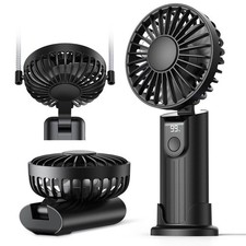 Portable Handheld Mini Fan Foldable Cooler Cooling Neck Fan Rechargeable 5000mAh