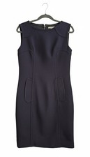 Dolce & Gabbana Women’s Black Virgin Wool Sleeveless Sheath Dress Size 46 Italy