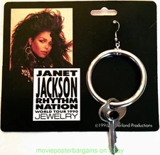 JANET JACKSON Ear Ring RHYTHM NATION WORLD TOUR Orig. 1990 NEAR MINT CONDITION