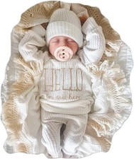 Newborn Baby Boy Girl Clothes Outfits Long Sleeve Romper Bodysuit Baby Shower...