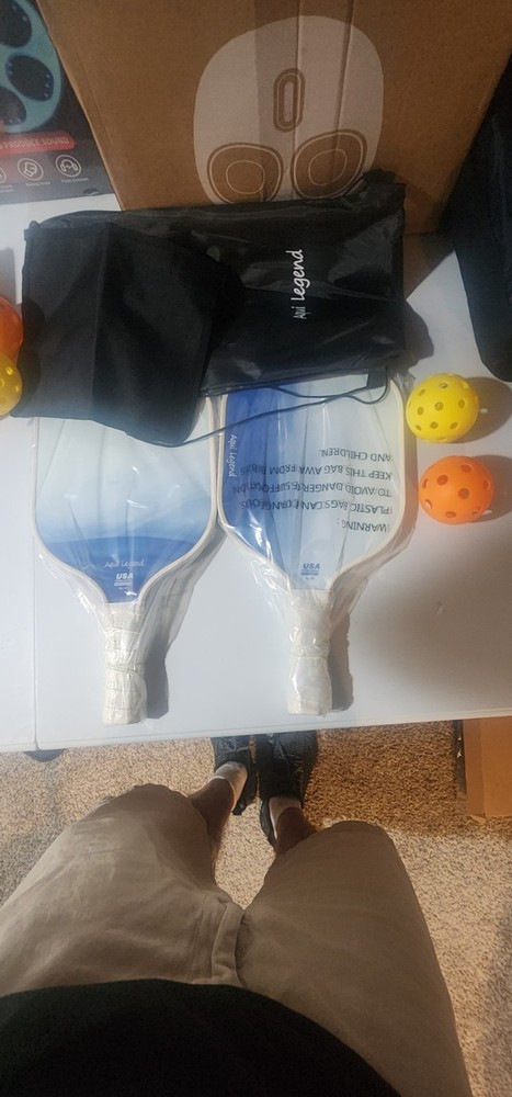 Lightweight Carbon Fiber Pickleball Set with 2 Paddles 4 Balls and Carry Bag