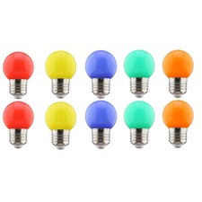 10x 3W E27 farbige LED Leuchtmittel Birnenform gemischt farbige Glühbirnen