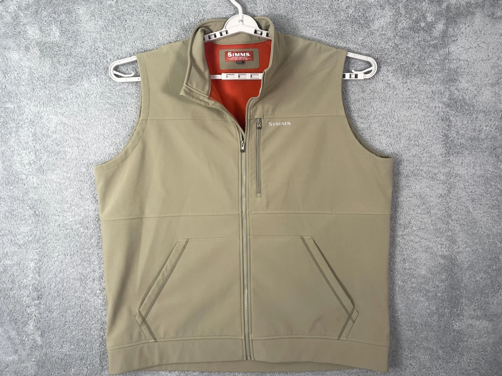 Simms Vest Mens 3XL Beige Softshell Fleece Lined Full Zip Outdoor Fishing
Opens in a new window or t