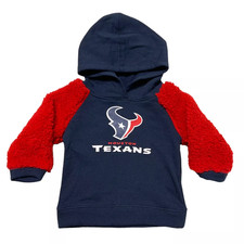 NFL Houston Texans Infant Boys Pullover Hoodie w/ Sherpa Long Sleeves Navy, 4T