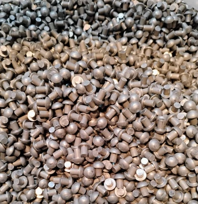 100 Short Steel Round Head Rivets 3/16 x 1/4" Steampunk Blacksmith SCA Armour