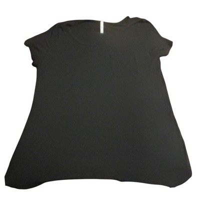 Active USA Black Short Sleeve Tunic Top Casual Comfort