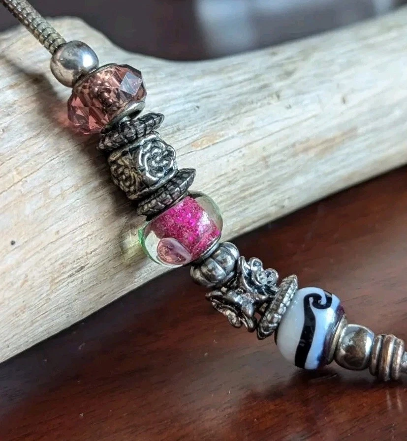 Brighton Soporte Deslizable Pulsera Barril Cuentas Espaciadores Vidrio Veneciano Plata Foto 2 de 4