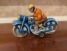 Vintage Motorcycle Tin Friction Toy
