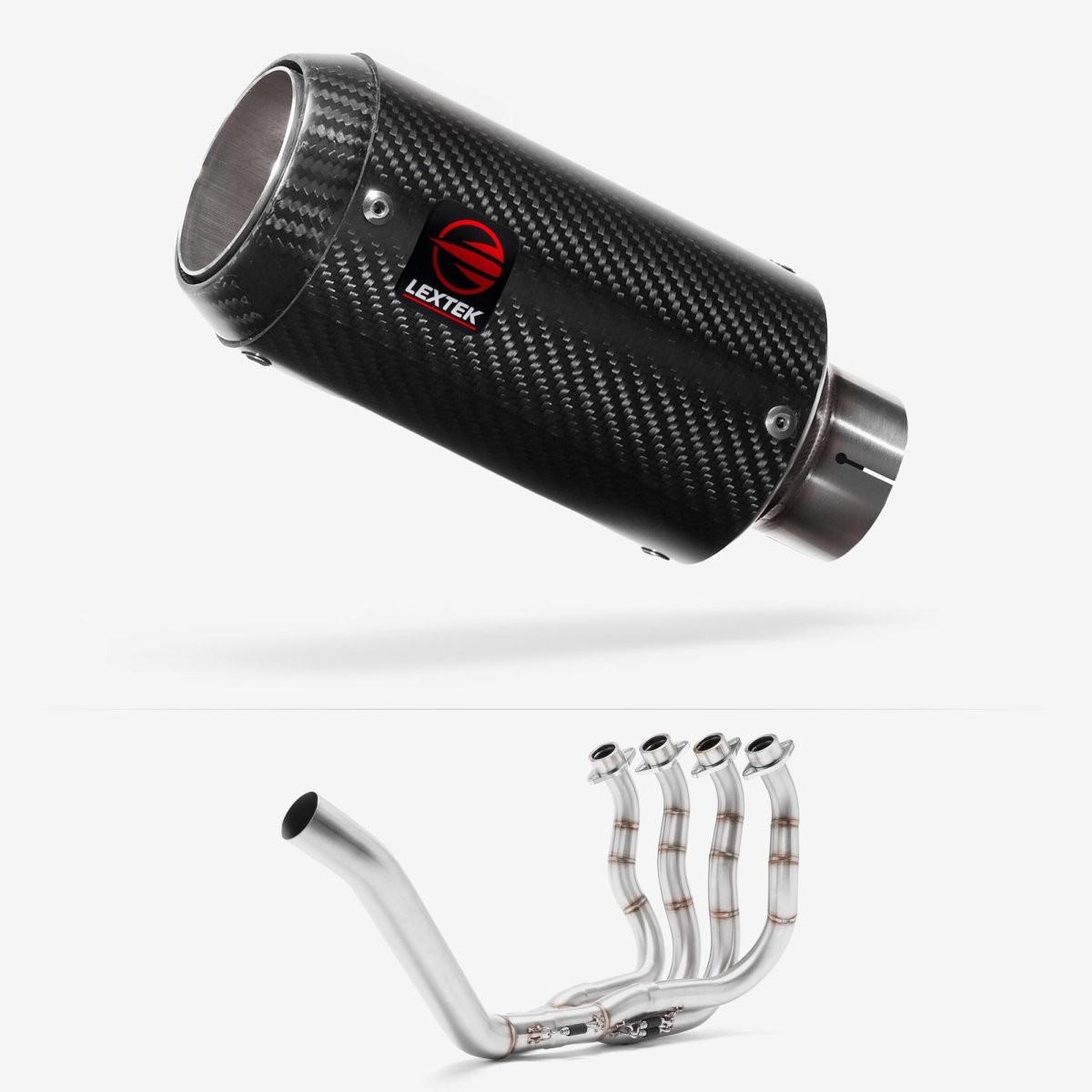 Lextek Carbon Fibre CP8C 150mm Exhaust System for Yamaha YZF R6 (99-02) Silencer