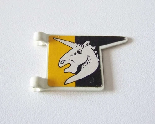 Playmobil (L701) Middle Ages - Yellow &amp; Black Unicorn Flag Vintage 3265