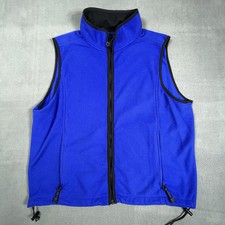 VTG Eddie Bauer EBTEK Fleece Vest Adult L Blue Polartec USA Outdoor Hiking Mens