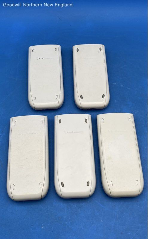 Lot of 5 Texas Instruments TI-84 Plus Silver Edition Graphing Calculators Tested