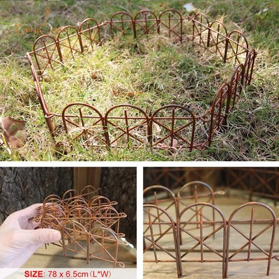 Metall Tierfiguren Set Garten Deko Zaun Vogelhaus Schaukel Ornamente