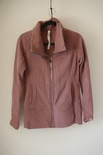Lululemon Define Jacket Womens 10 Pink Mauve Nulu Full Zip