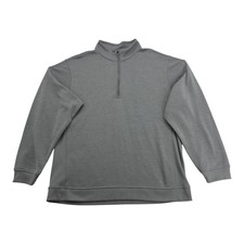 Pebble Beach Men's Performance Quarter Zip Grey Golf Pullover Sweatshirt Size XL
