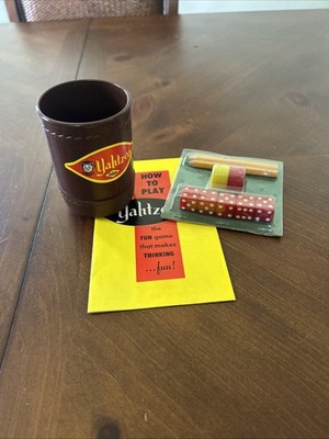 Vintage Yahtzee 1972 E.S Lowe Co. Unopened Dice Roller & Rulebook