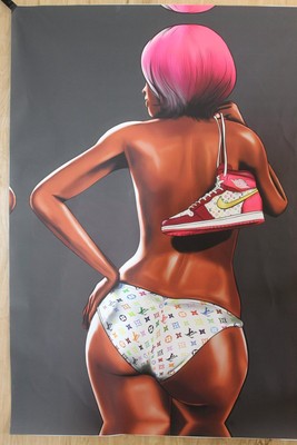 Louis Vuitton Retro Nike Jordan 1 fashion Giant Unstretched painting, 44''x64''