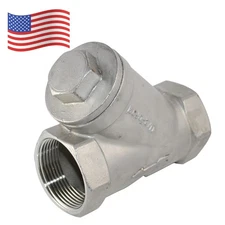1-1/2" 1.5“ NPT Y Strainer Mesh Filter check Valve Stainless Steel 316 US STOCK