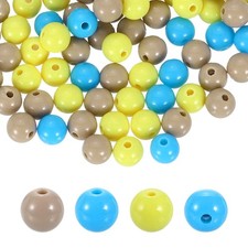 100pcs Light Blue Acrylic Round Beads 8mm Plastic Resin Loose Bead