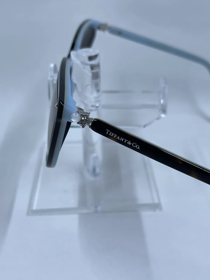 Tiffany & Co TF4105HB-8134/3B Sunglasses Women's Havana Blue Frame Full Rim 140 - Image 4 of 4