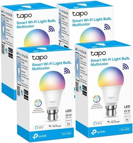TP-Link Tapo L530B Bombilla WiFi Inteligente B22 9W Multicolor Paquete de 4 Alexa Google Home - Imagen 10 de 11