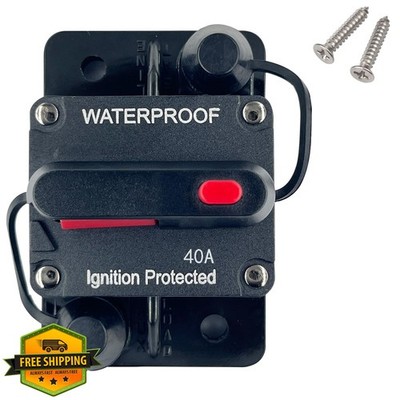 Xipupoo 40 Amp Circuit Breaker 12-48V DC Manual Reset Fuse