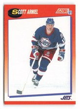 1991-92 Score Canadian Bilingual #256 Scott Arniel Winnipeg Jets
