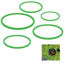 Jeffdad 5pcs Aquarium Floating Plant Rings, Foam Floaters Corral Green